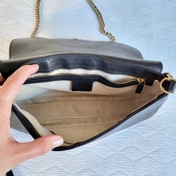 Gucci soho cross body black leather bag purse - Picture 4 of 7